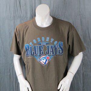 Toronto Blue Jays Shirt (VTG) - 1990s Classic Graphic by Ravens Knit - Men's XL